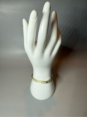 LOFT Gold Tone Hinged Bangle Bracelet